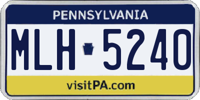 PA license plate MLH5240