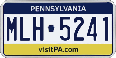 PA license plate MLH5241