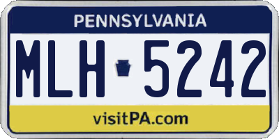 PA license plate MLH5242