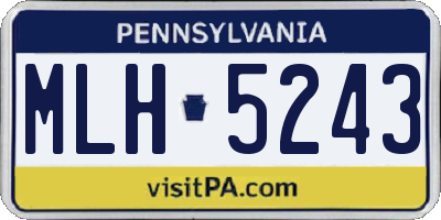 PA license plate MLH5243
