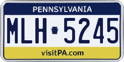 PA license plate MLH5245
