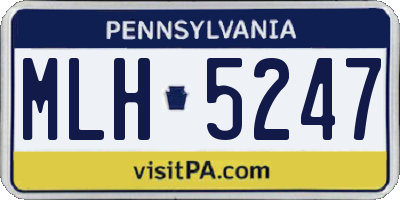 PA license plate MLH5247