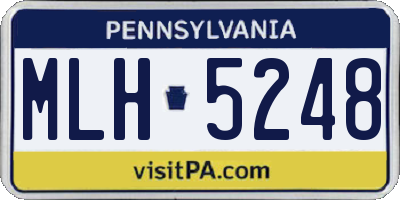 PA license plate MLH5248