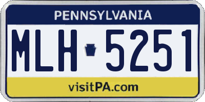 PA license plate MLH5251