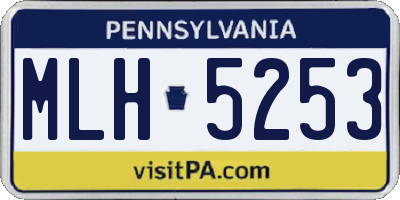 PA license plate MLH5253
