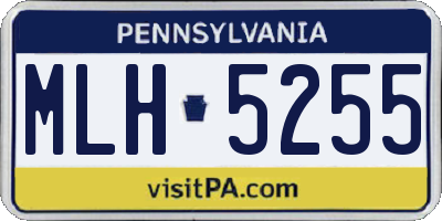 PA license plate MLH5255