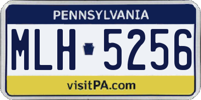 PA license plate MLH5256
