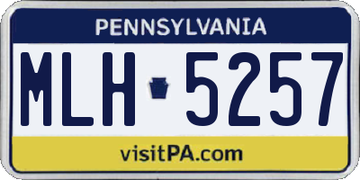 PA license plate MLH5257