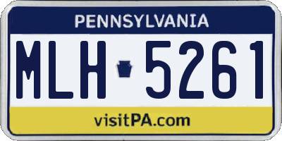PA license plate MLH5261