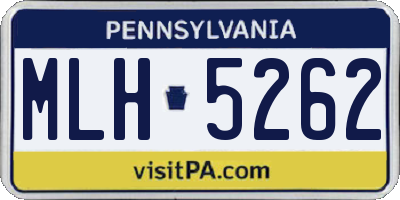 PA license plate MLH5262