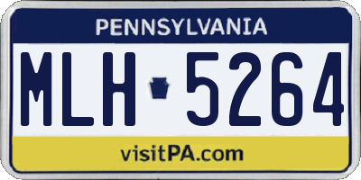 PA license plate MLH5264