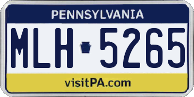 PA license plate MLH5265