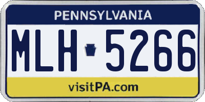 PA license plate MLH5266