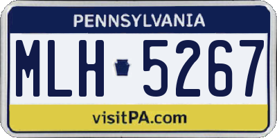 PA license plate MLH5267