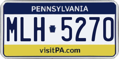 PA license plate MLH5270
