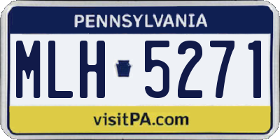 PA license plate MLH5271