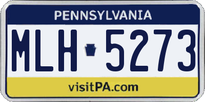 PA license plate MLH5273