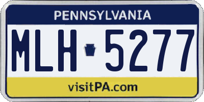PA license plate MLH5277