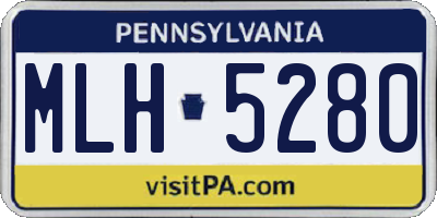 PA license plate MLH5280