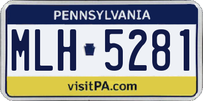 PA license plate MLH5281