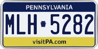 PA license plate MLH5282