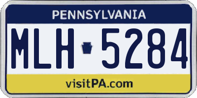 PA license plate MLH5284