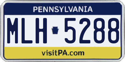 PA license plate MLH5288