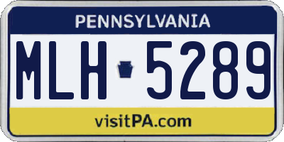 PA license plate MLH5289