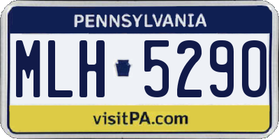 PA license plate MLH5290