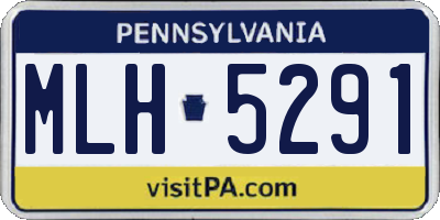 PA license plate MLH5291