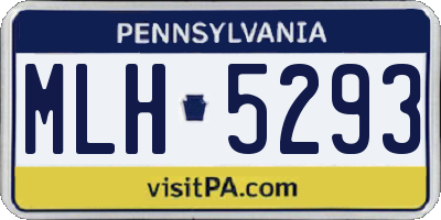 PA license plate MLH5293