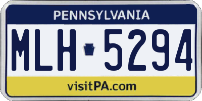 PA license plate MLH5294