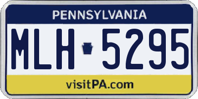 PA license plate MLH5295