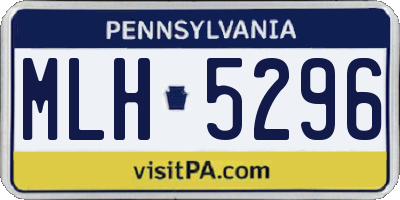 PA license plate MLH5296