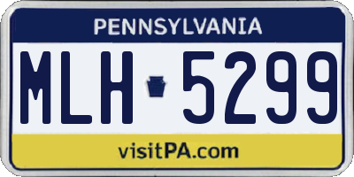 PA license plate MLH5299