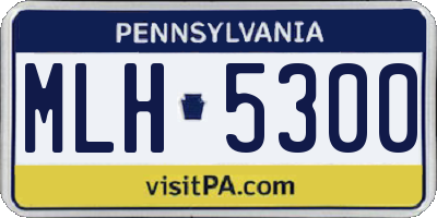 PA license plate MLH5300