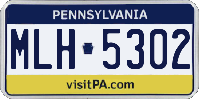 PA license plate MLH5302