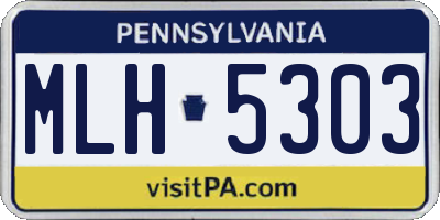 PA license plate MLH5303
