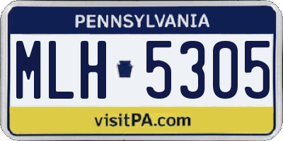 PA license plate MLH5305