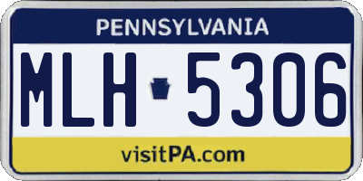 PA license plate MLH5306