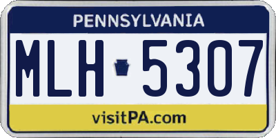 PA license plate MLH5307