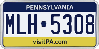 PA license plate MLH5308