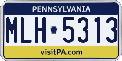 PA license plate MLH5313