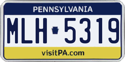 PA license plate MLH5319