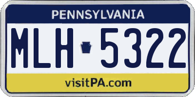 PA license plate MLH5322