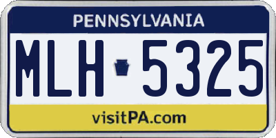 PA license plate MLH5325