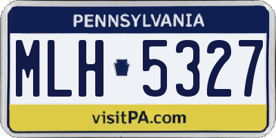 PA license plate MLH5327