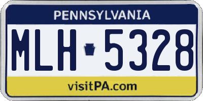 PA license plate MLH5328