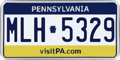 PA license plate MLH5329