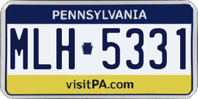 PA license plate MLH5331